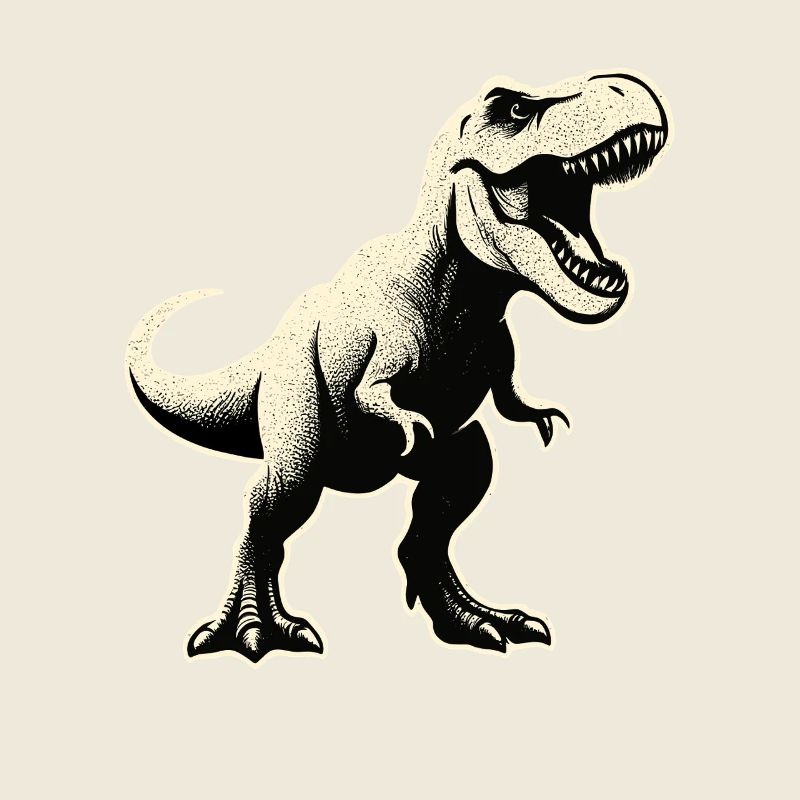 Roaring Dinosaur Silhouette