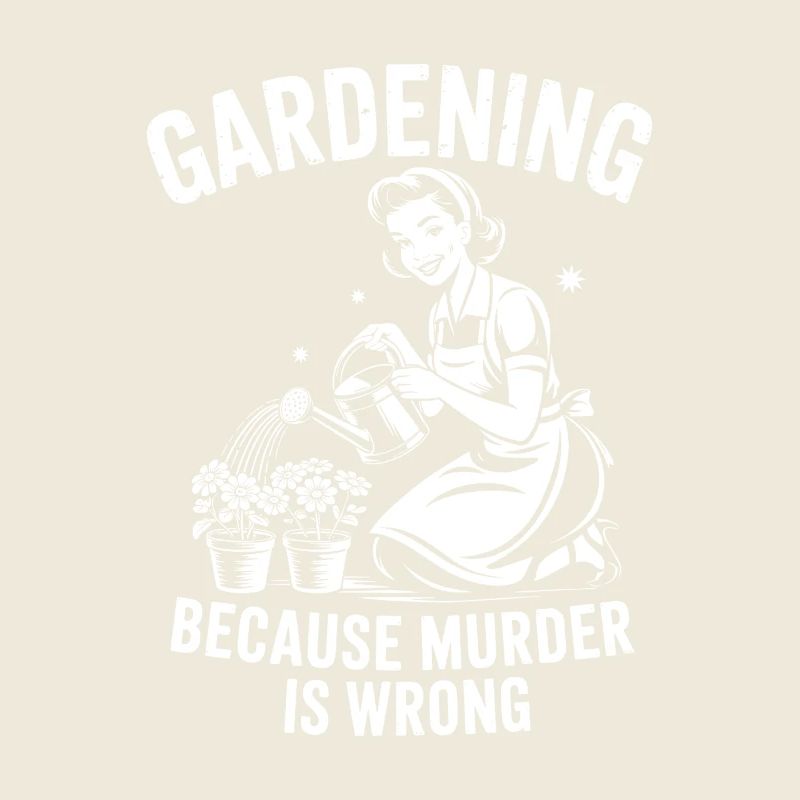 Jardinage Parce que le Meurtre Is Wrong - Rétro des années 50