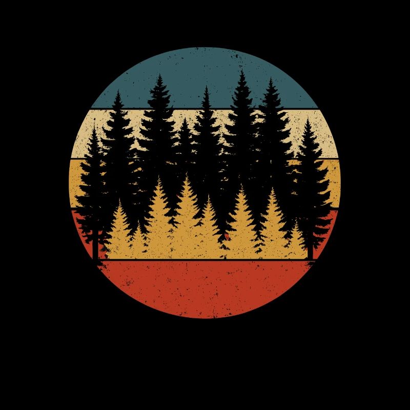 Retro Wald Natur Design