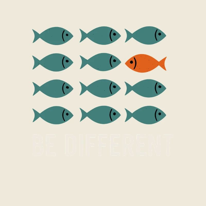 Be Different - Anders sein Fisch Design