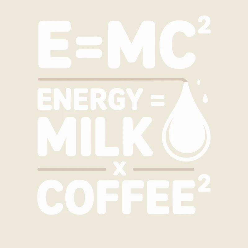 E=MC2 Physique Dicton Caféine Nerd Énergie Café