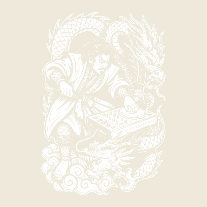 Samurai Shirt: Dragons Dancing Through Party Night