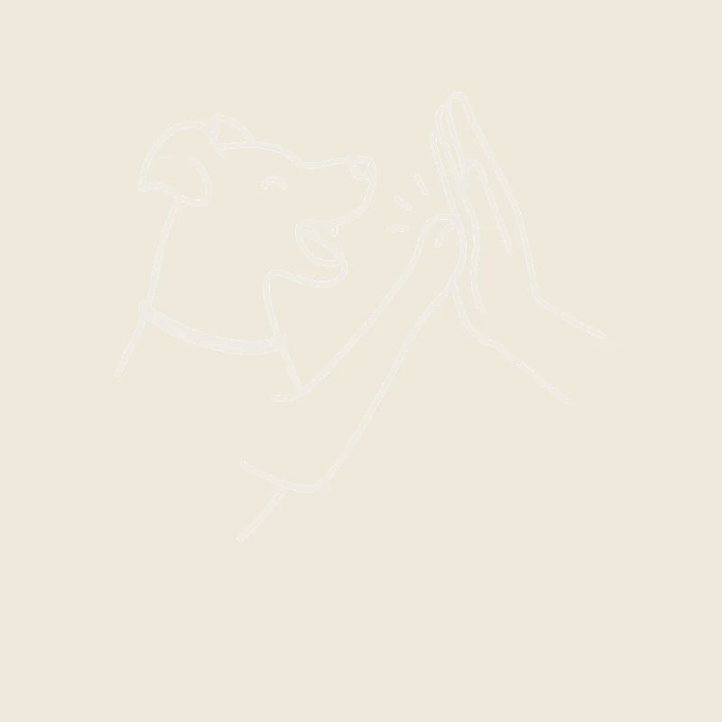Hund High Five – Minimalistisch & süß