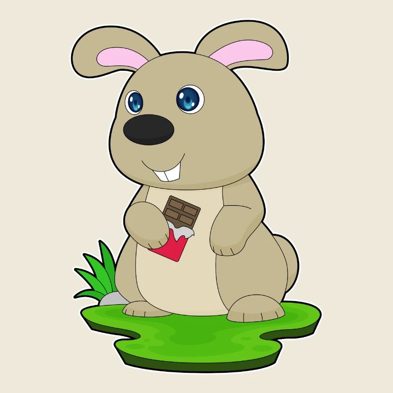 Barre de chocolat lapin