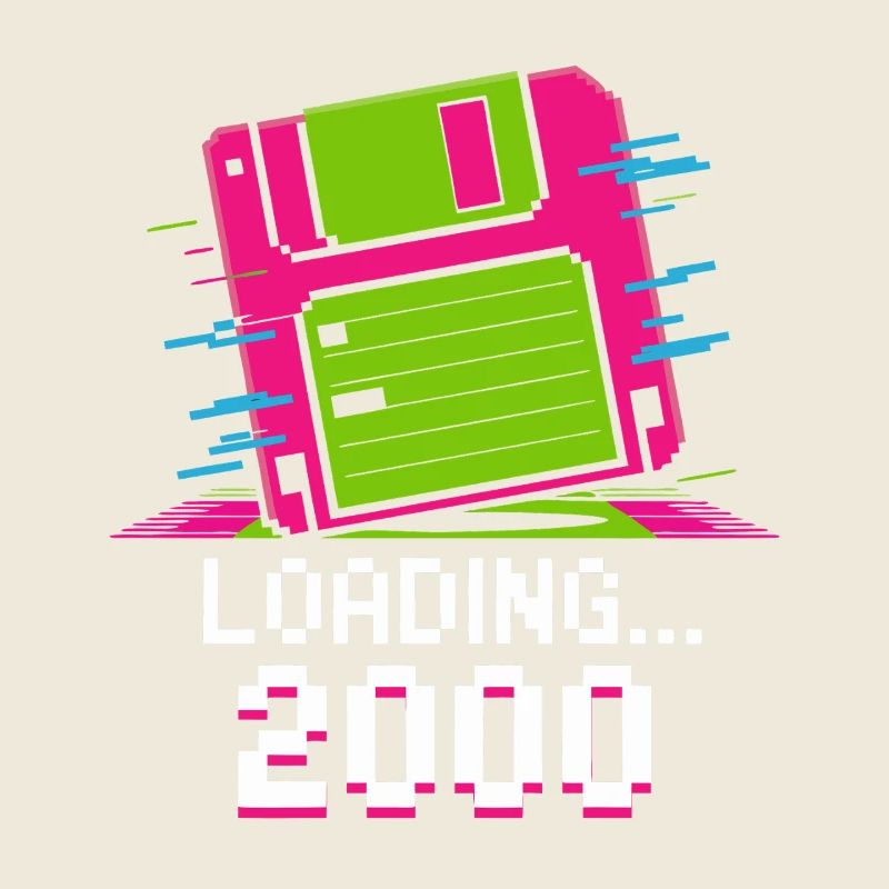 Loading 2000 Disketten-Design Retro Pixel Design