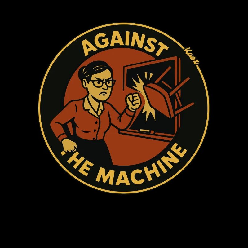 L’enseignant contre la machine dans la salle de classe