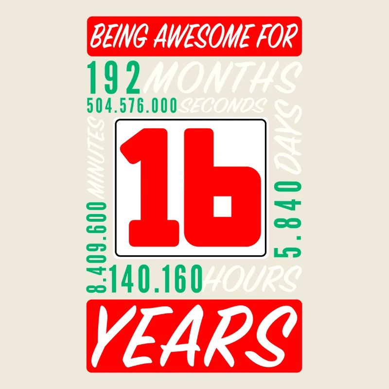 Adolescent 16 Ans Anniversaire Mois Heures