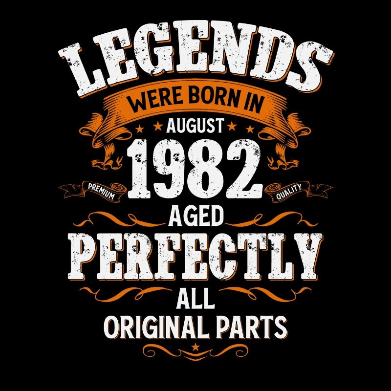 43rd Birthday Legend Vintage August 1982