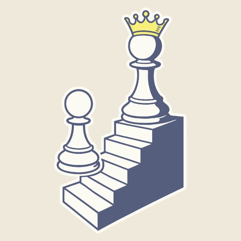 Joueur d’échecs pion à dames Journey