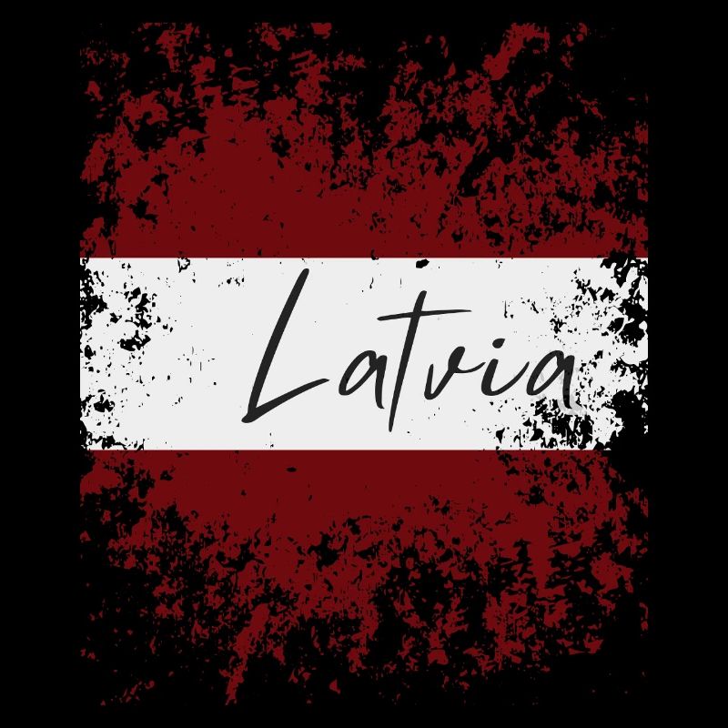 Grunge Drapeau letton : j’adore la Lettonie