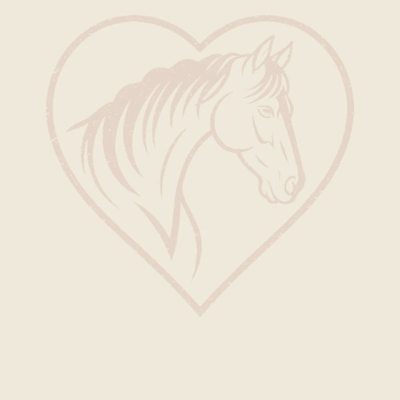 Silhouette de cœur et de cheval
