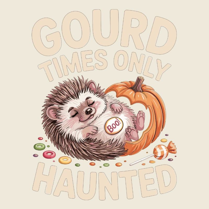 Hérisson mignon avec un motif citrouille d'Halloween