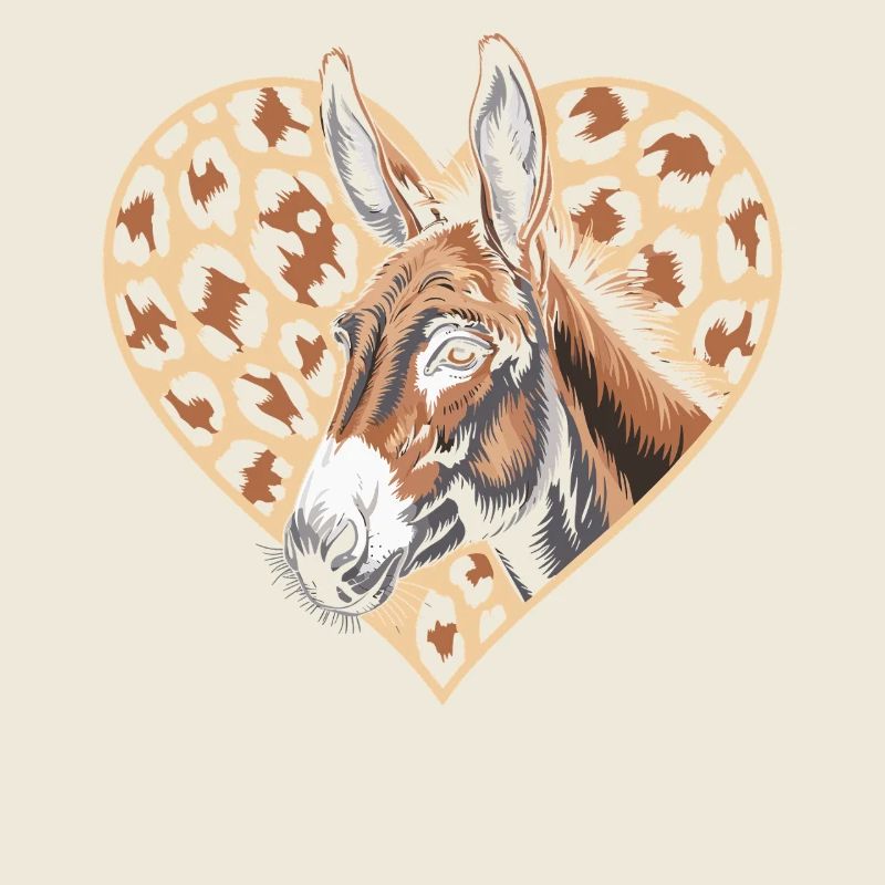 Esel mit Leopard-Herz