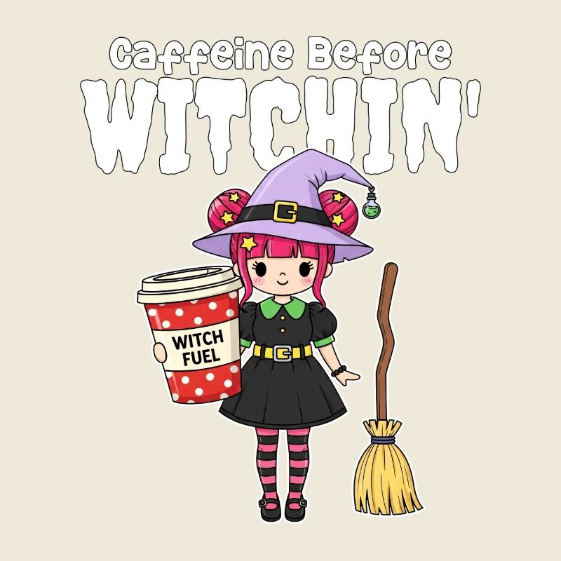 CAFFEINE BEFORE WITCHIN' - WITCH HALLOWEEN
