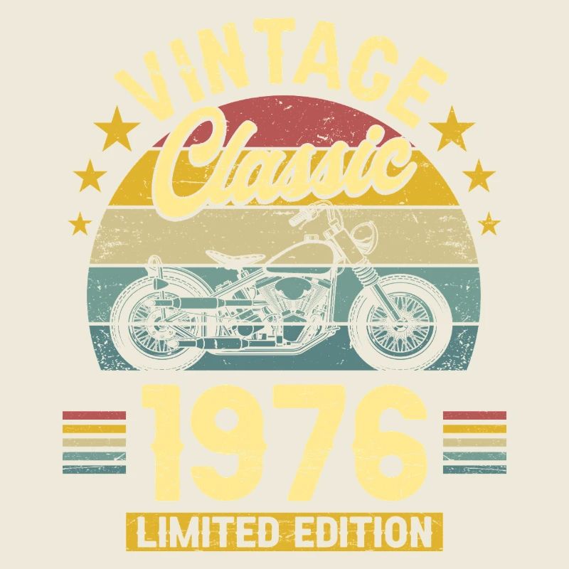 1976 Biker 50. Geburtstag Mann