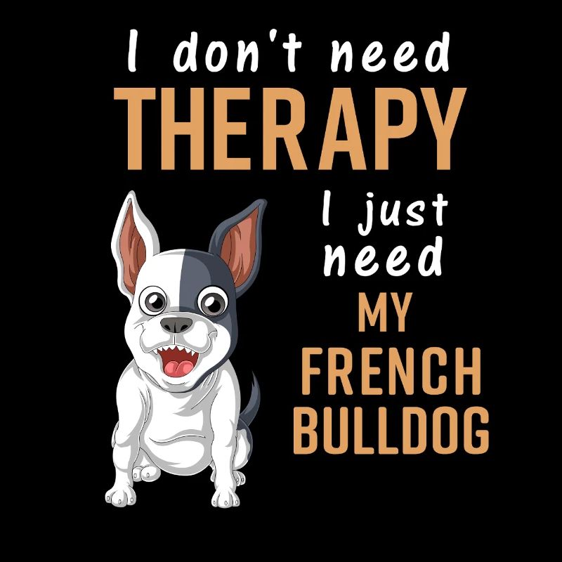 Conception de citation de thérapie du bouledogue français