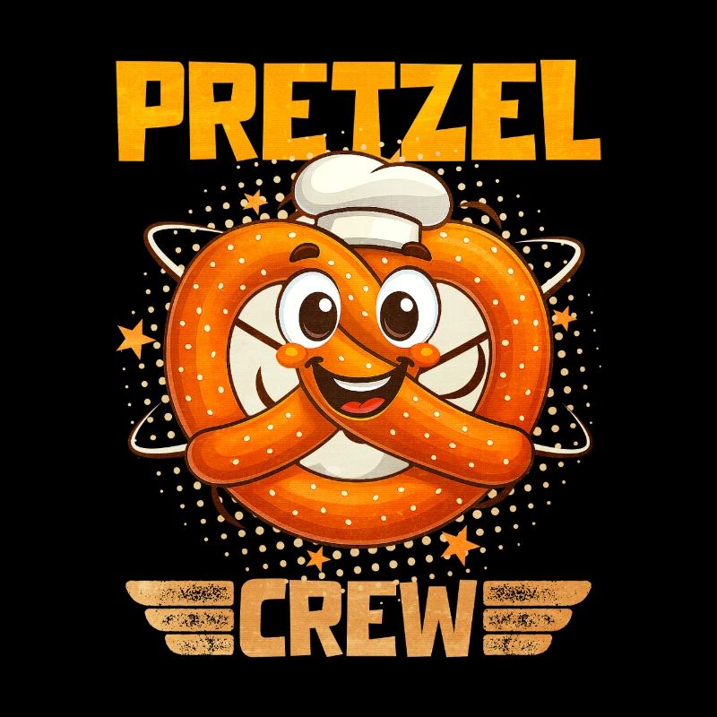 Bretzel Pretzel Bäcker mit Lächeln