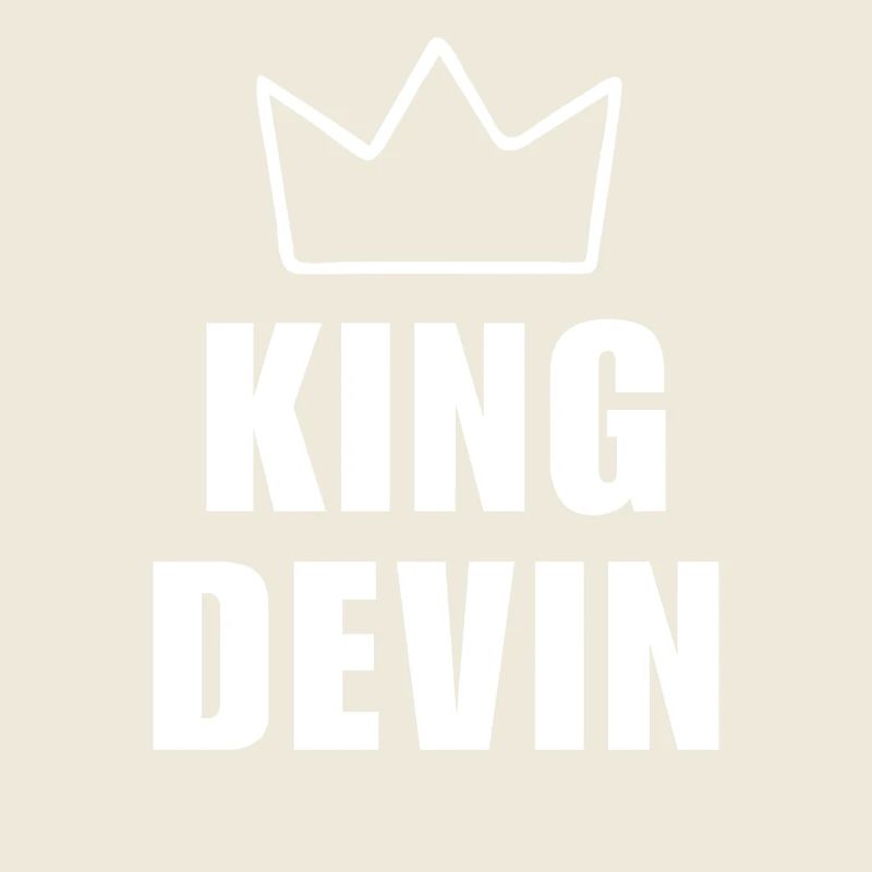 Nom de Devin avec la lettre D - T-shirt King Crown