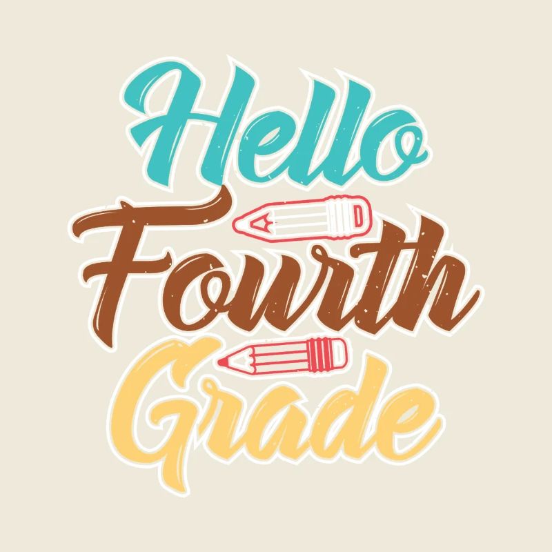 Hello Fourth Grade School Celebration Design