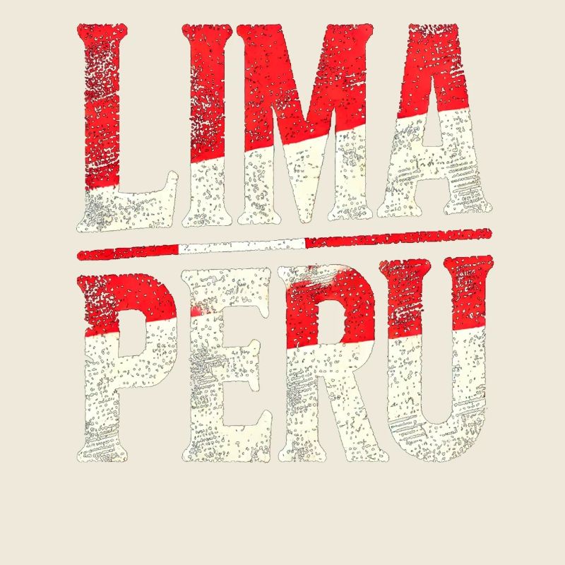 Lima Peru Retro Lettering