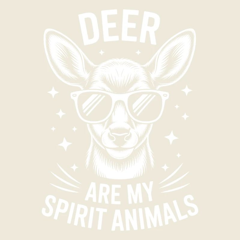 Deer with sunglasses saying design