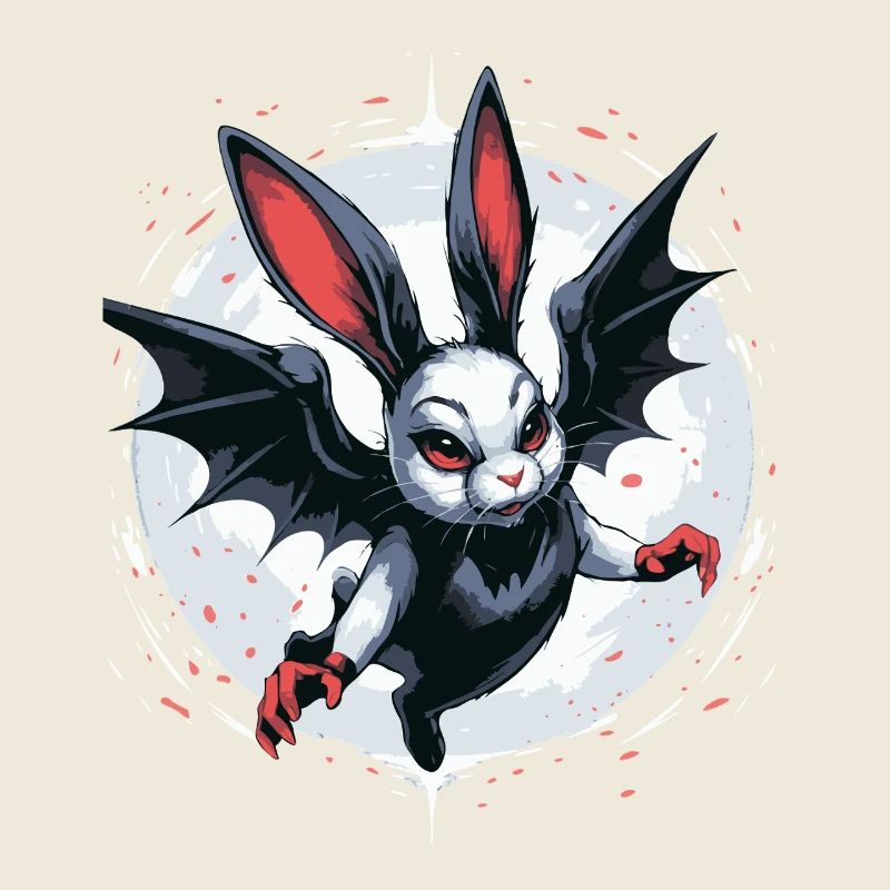 Lapin Noir Vampire Crête Vampire Vampire