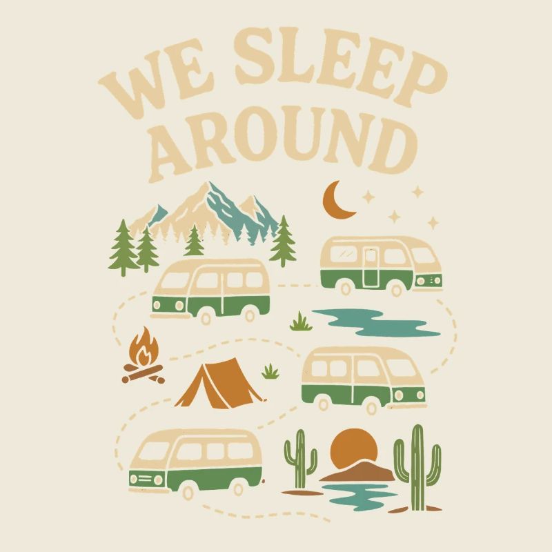 We sleep around