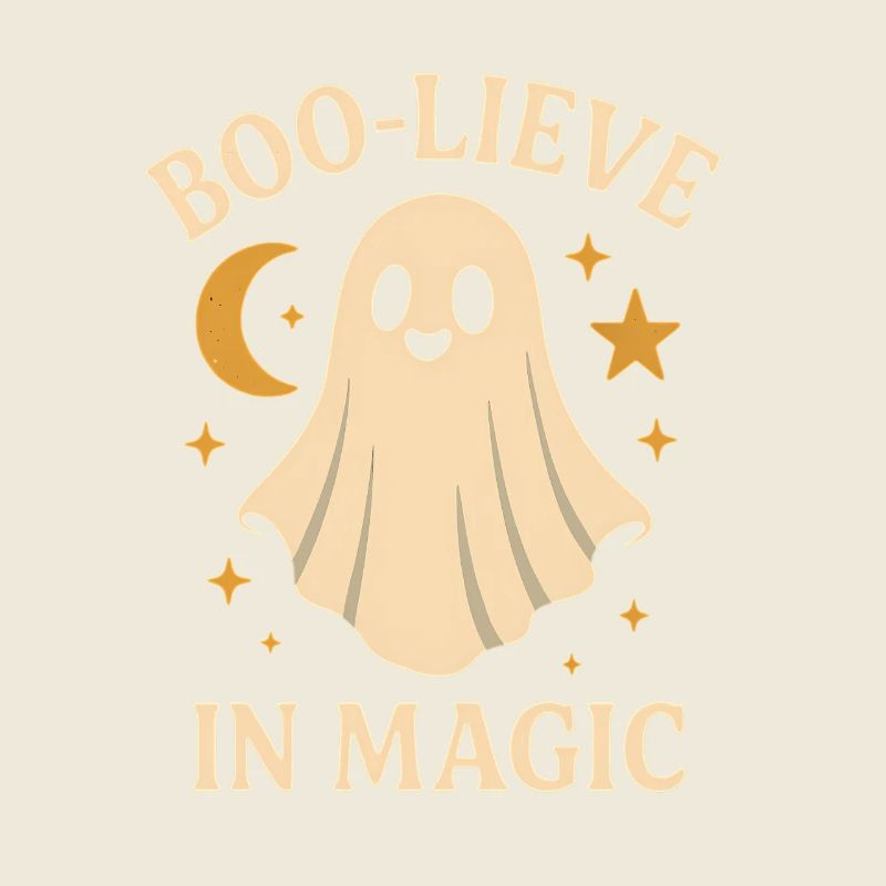 Ghost design with magic theme