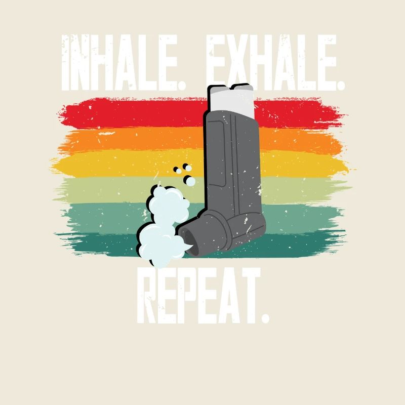 Asthma Asthmatiker Inhale Exhale Repeat