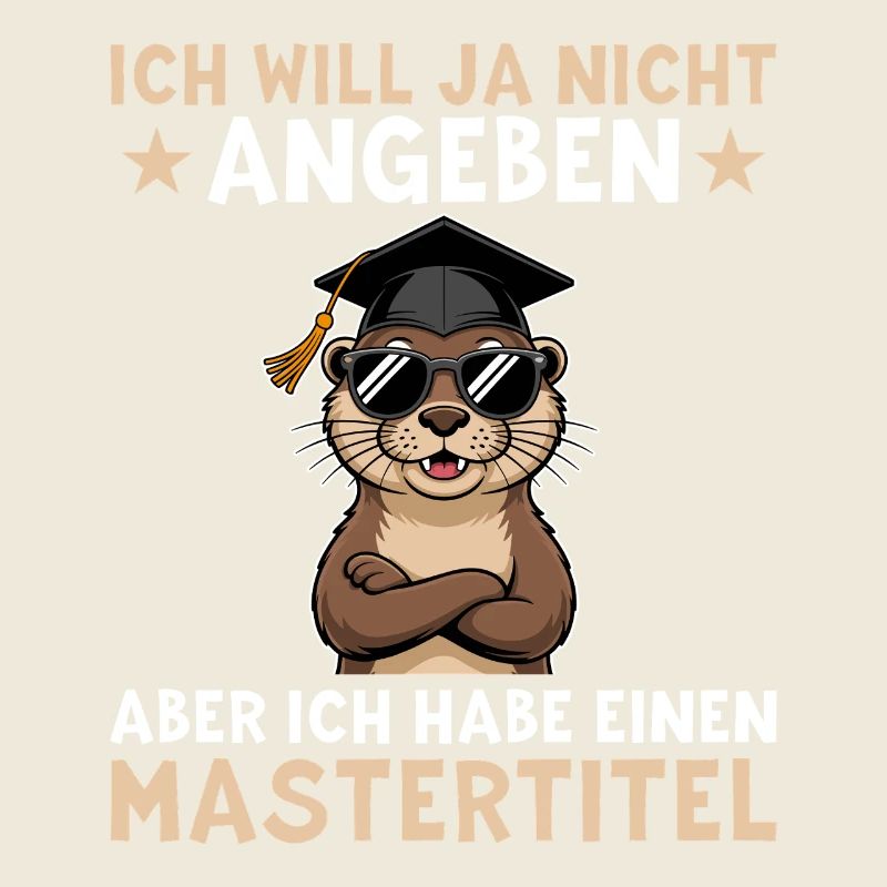 Masterabschluss - Otter mit Mastertitel
