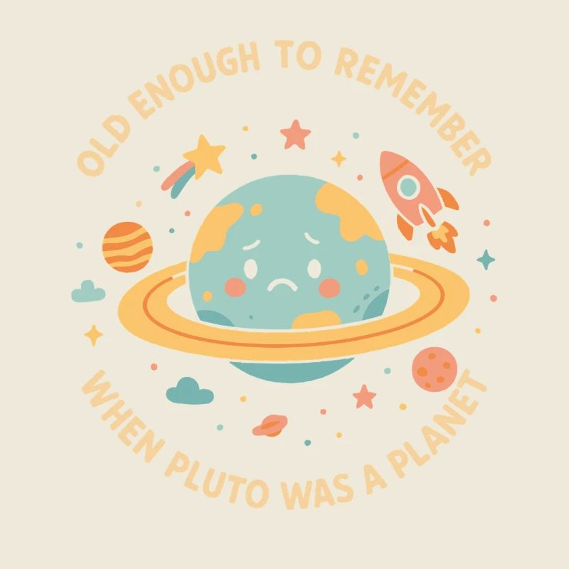 Pluto Planet Astronomie Lustiges Weltraumdesign