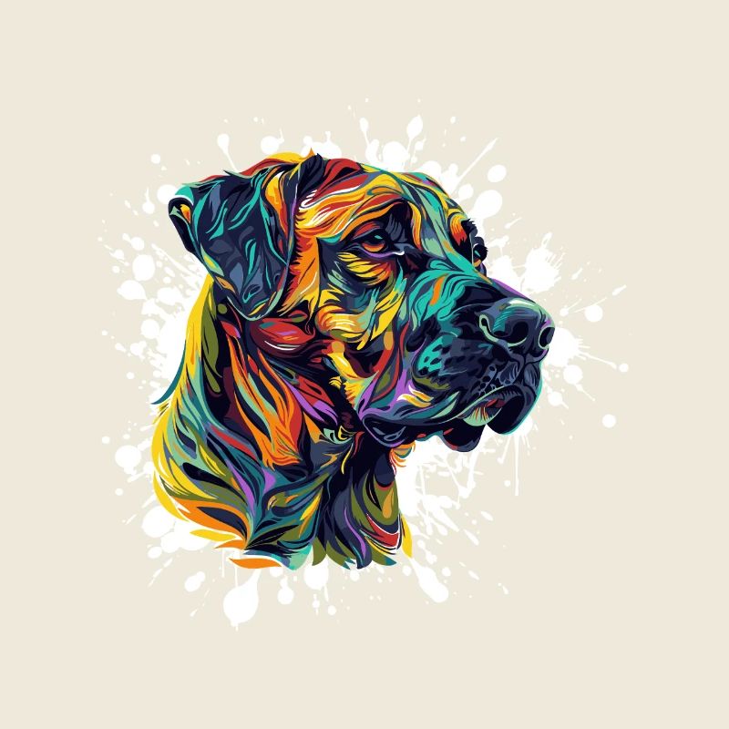 Farbexplosion Hundeporträt
