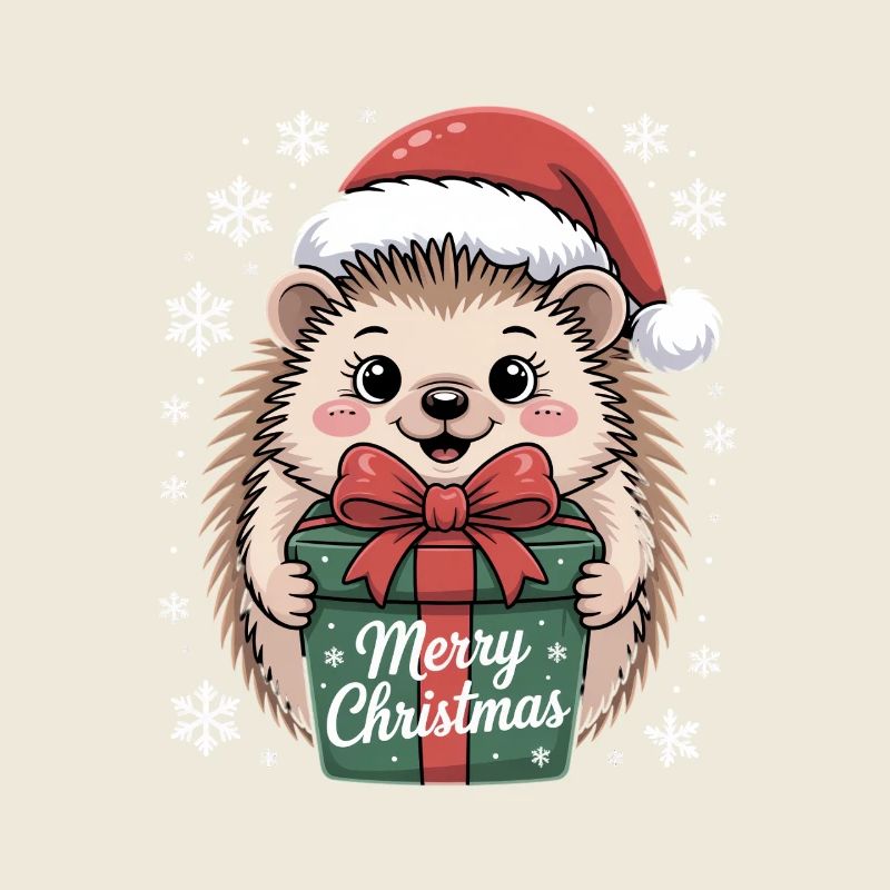 Hedgehog Christmas Merry Christmas Gift