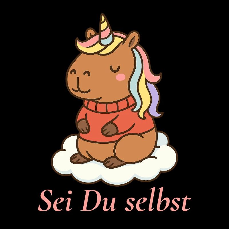 Sei Du selbst – Capybara Einhorn 🌈