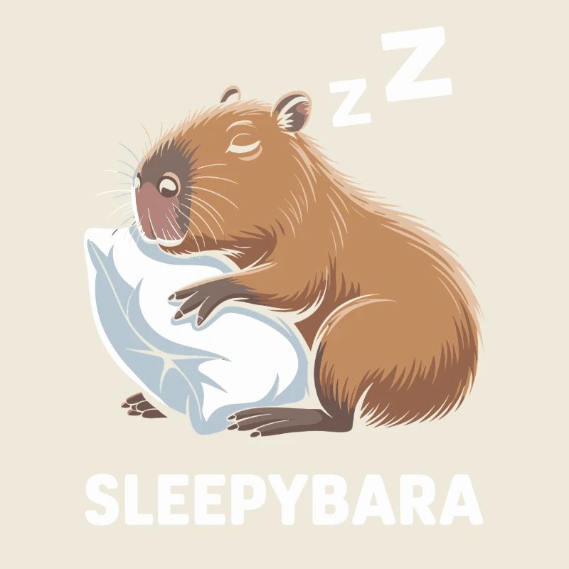 Sleepybara Capybara Schlafen