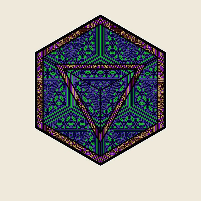 Mandala Kaleidoscope Triangle Pattern Psychedelic