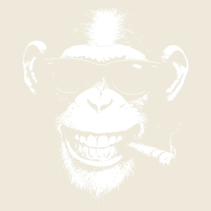 Smiling Monkey with Sunglasses and Cigar
