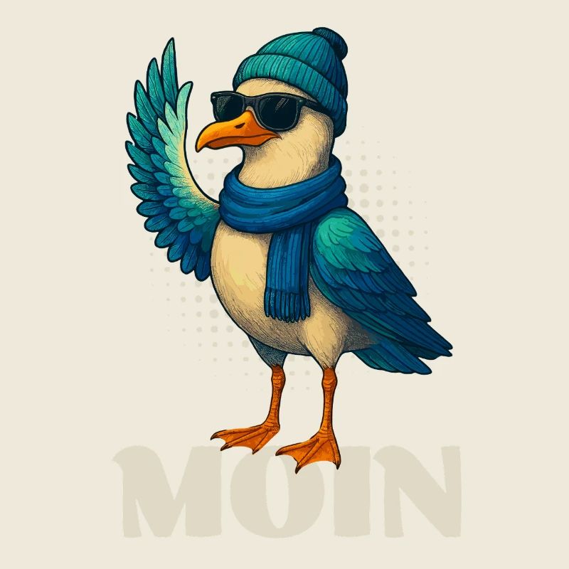Coole Möwe - Moin