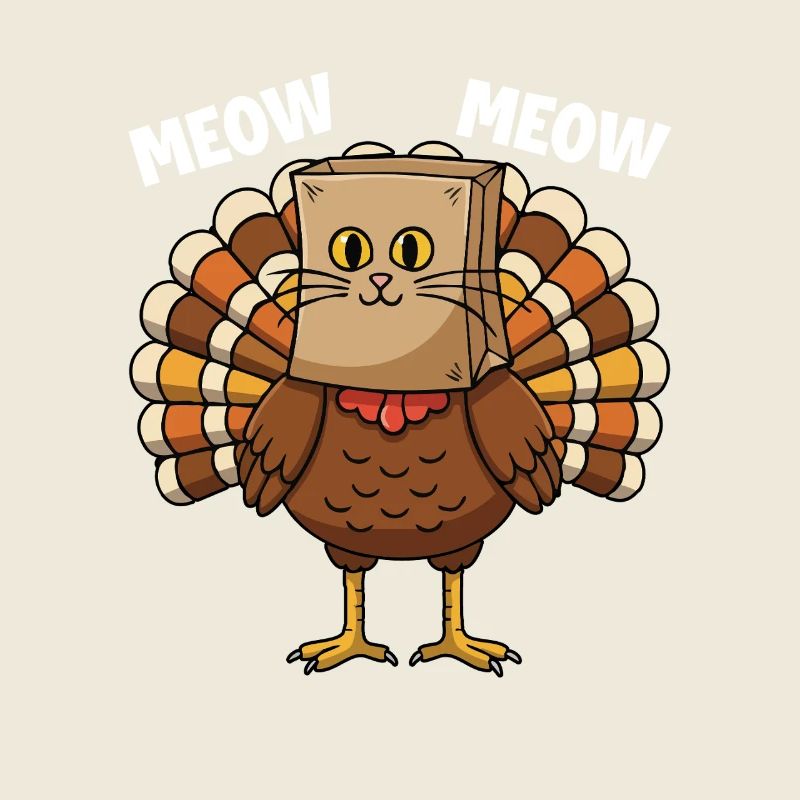 Turkey Cat Thanksgiving Fall Harvest