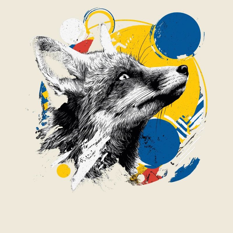 Artistic fox nature lover