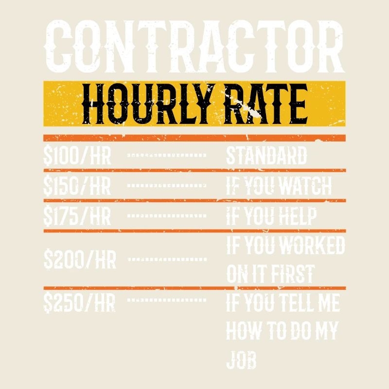 Funny Contractor Hourly Rate Handyman Labor Rate