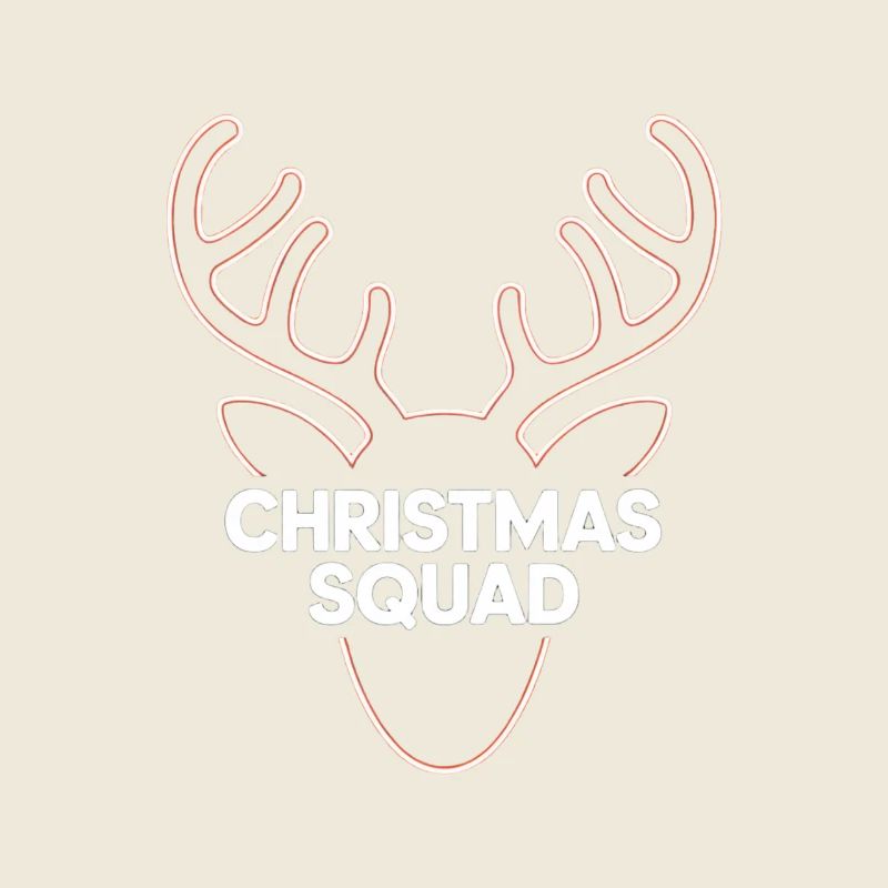 Neon Hirsch Geweih Christmas Squad