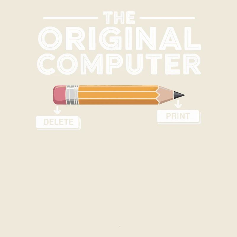 Der Original Computer – Bleistift Delete & Print