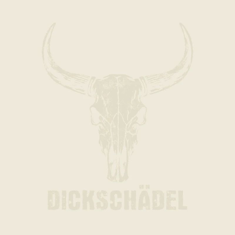 Stierkopf Schädel mit Hörnern - Dickschädel