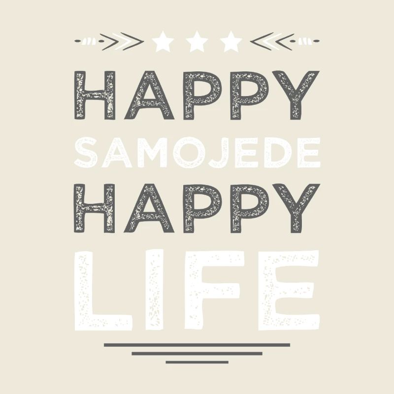 Samoyède heureux, vie heureuse