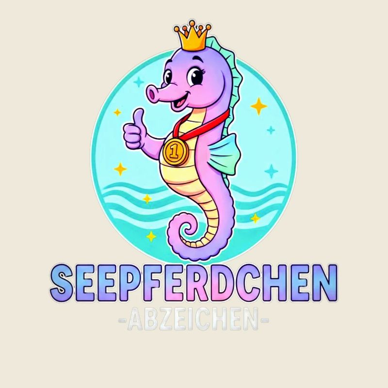 Seepferdchen Abzeichen mit Farbverlauf