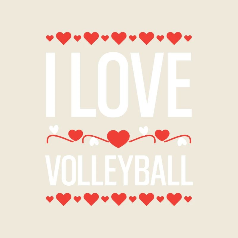 J’adore les cœurs de volley-ball