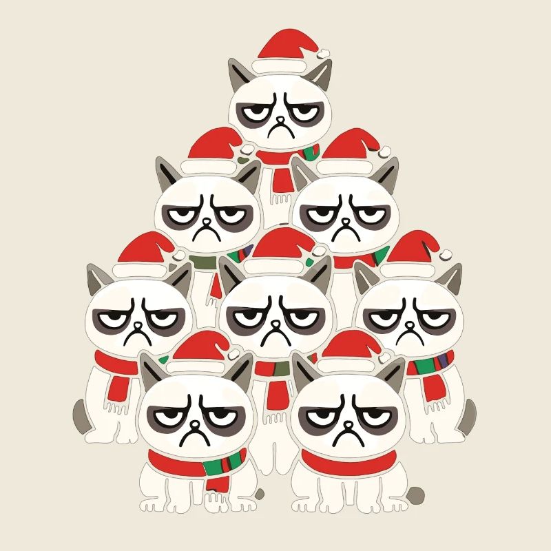  Grumpy Christmas Cats – Lustiges Katzen