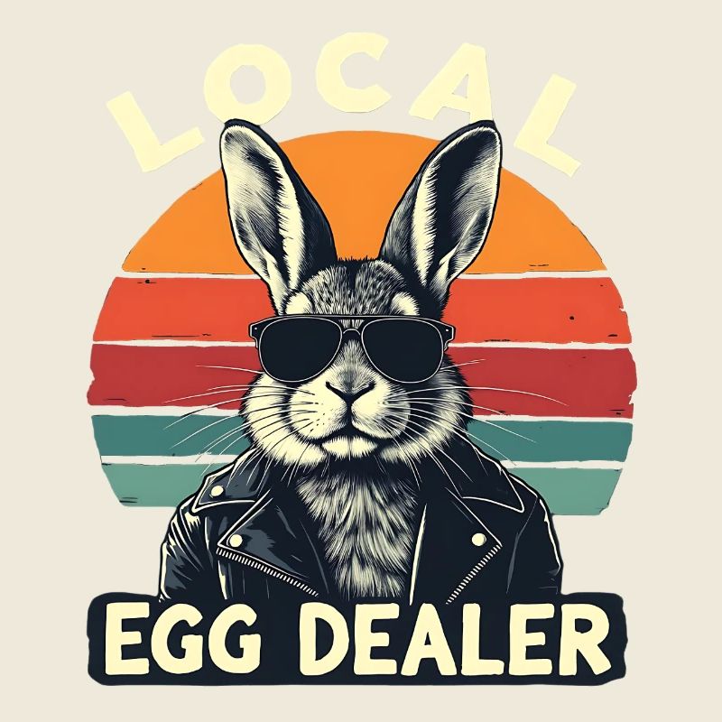 Local Egg Dealer Bunny Retro