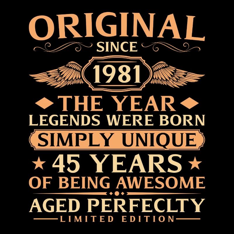 Original 1981 Vintage - 45th Birthday